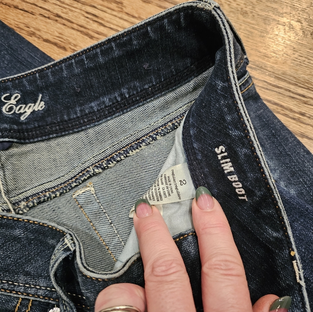 2 Pairs of American Eagle Slim Boot Stretch jeans - Picture 6 of 7